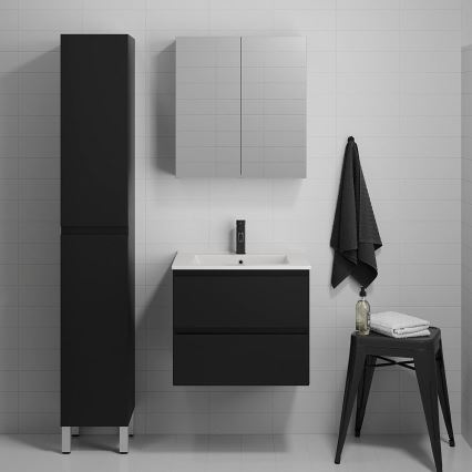 BATH DELUXE 04-030-63-02-01 - Vannas istabas skapītis KENWOOD 186 cm matēts melna