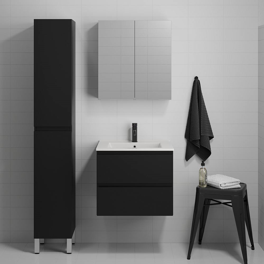 BATH DELUXE 04-030-63-02-01 - Vannas istabas skapītis KENWOOD 186 cm matēts melna