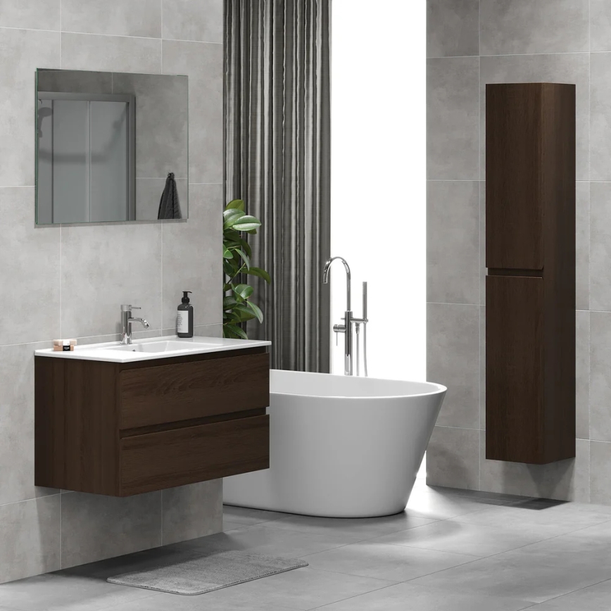 BATH DELUXE 04-030-64-84-01 - Vannas istabas skapītis KENWOOD 186 cm rieksts