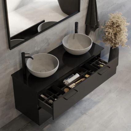 BATH DELUXE 06-039-19-23-00 - Virsmā montējamā izlietne BERGEN Ø 39 cm betons/pelēks