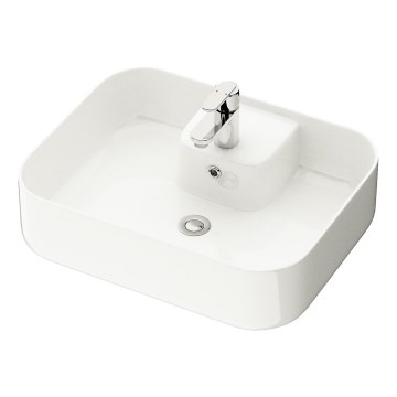 BATH DELUXE 06-050-12-11-00 - Uz virsmas uzstādāma izlietne KRISTIANSAND 51x40 cm keramika/glancēta balta