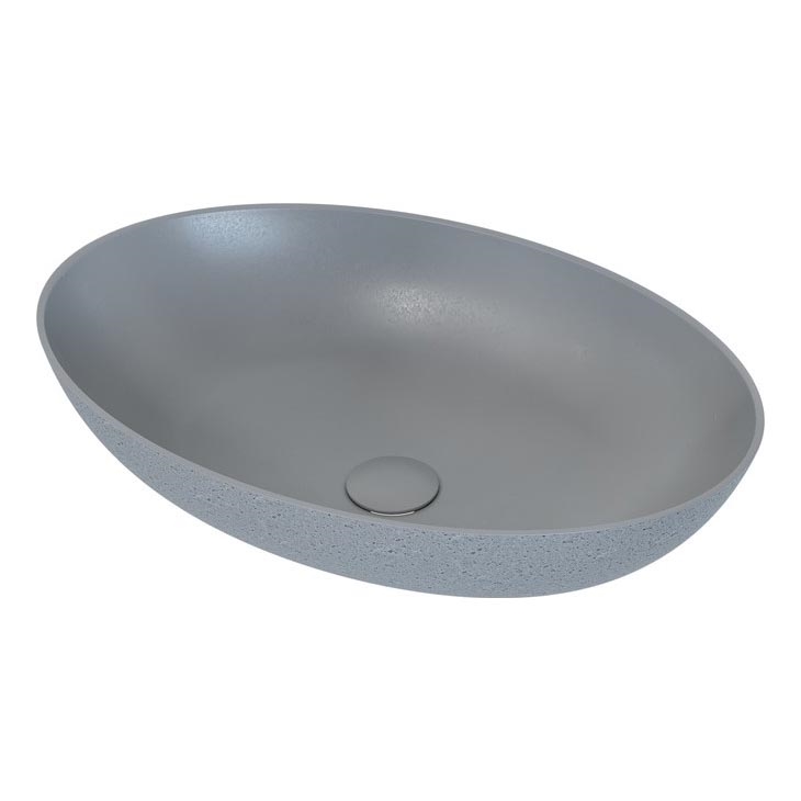 BATH DELUXE 06-060-19-23-00 - Uzliekamā izlietne OLSBORG 60x40,5 cm betons/pelēka