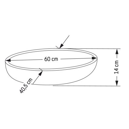 BATH DELUXE 06-060-19-23-00 - Uzliekamā izlietne OLSBORG 60x40,5 cm betons/pelēka