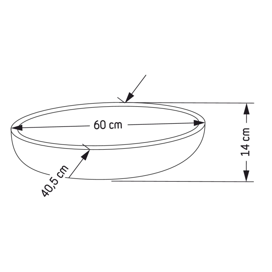 BATH DELUXE 06-060-19-23-00 - Uzliekamā izlietne OLSBORG 60x40,5 cm betons/pelēka