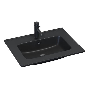 BATH DELUXE 06-060-27-02-00 - Iebūvējamā izlietne HYGE 61x46 cm keramika/melna