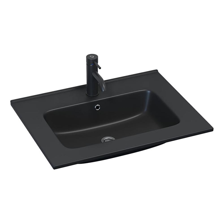 BATH DELUXE 06-060-27-02-00 - Iebūvējamā izlietne HYGE 61x46 cm keramika/melna