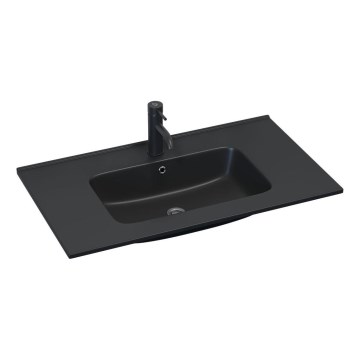 BATH DELUXE 06-080-27-02-00 - Iebūvējamā izlietne HYGE 81x46 cm keramika/melna