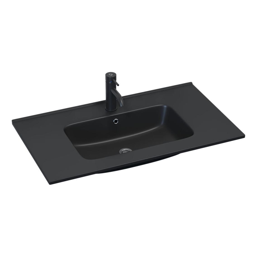 BATH DELUXE 06-080-27-02-00 - Iebūvējamā izlietne HYGE 81x46 cm keramika/melna