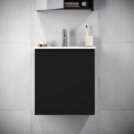 BATH DELUXE 09-050-63-02-01 - Vannas istabas skapītis ar izlietni KENWOOD 51 cm matēts melna