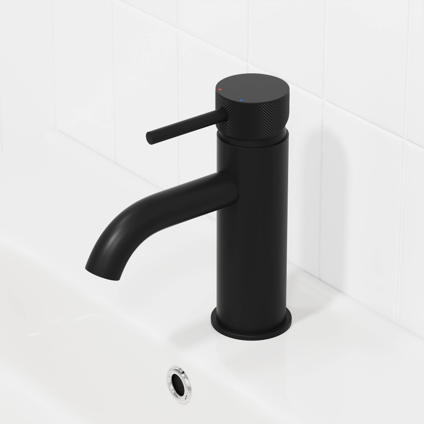 BATH DELUXE 28-005-03-02-00 - Izlietnes krāns ANHOLT 15,6 cm matēts melna