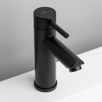 BATH DELUXE 28-017-03-02-02 - Izlietnes krāns RINGSTED 17,8 cm matēts melna