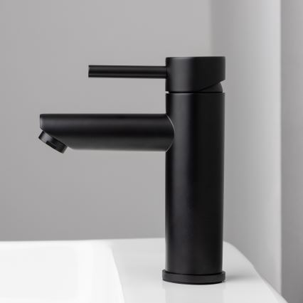 BATH DELUXE 28-017-03-02-02 - Izlietnes krāns RINGSTED 17,8 cm matēts melna