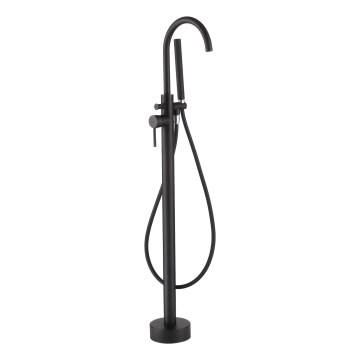 BATH DELUXE 28-114-01-02-00 - Atsevišķi stāvošs vannas komplekts ar krānu DRAGOR 116 cm matēts melna