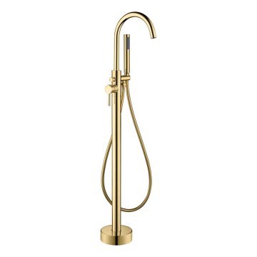 BATH DELUXE 28-114-01-64-00 - Atsevišķi stāvošs vannas komplekts ar krānu DRAGOR 116 cm spīdīgs misiņš