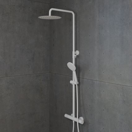 BATH DELUXE 31-120-05-01-00 - Dušas komplekts ar termostatisko krānu DRAGOR matēts balts