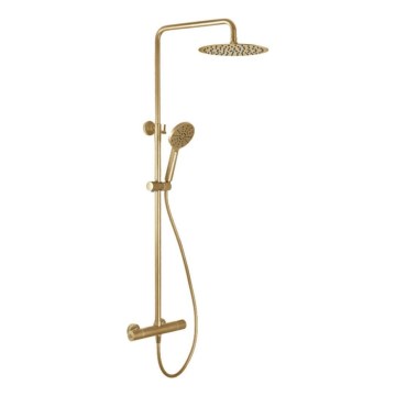 BATH DELUXE 31-120-05-70-00 - Dušas komplekts ar termostatisko krānu DRAGOR matēts misiņš