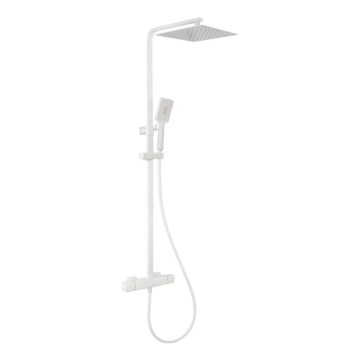 BATH DELUXE 31-120-06-01-00 - Dušas komplekts ar termostatisko krānu NAESBY matēts balts