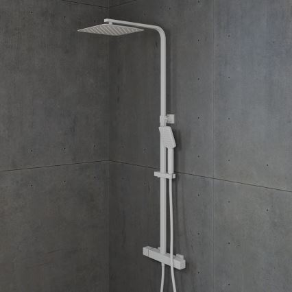 BATH DELUXE 31-120-06-01-00 - Dušas komplekts ar termostatisko krānu NAESBY matēts balts