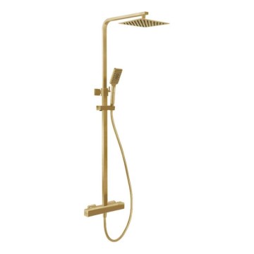 BATH DELUXE 31-120-06-70-00 - Dušas komplekts ar termostata jaucējkrānu NAESBY, matēta misiņa apdare
