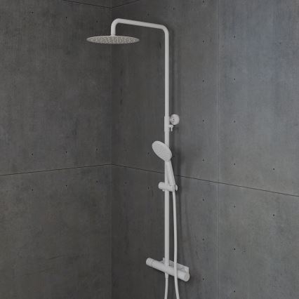 BATH DELUXE 31-120-07-01-00 - Dušas komplekts ar termostatisko krānu DRAGOR matēts balts