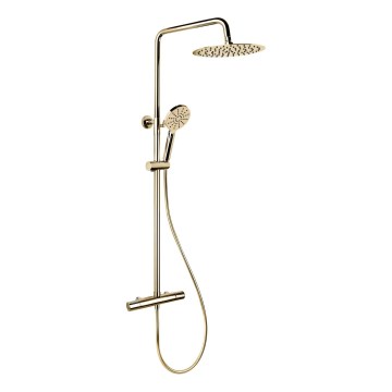 BATH DELUXE 31-120-07-64-00 - Dušas komplekts ar termostata jaucējkrānu DRAGOR spīdīga misiņa