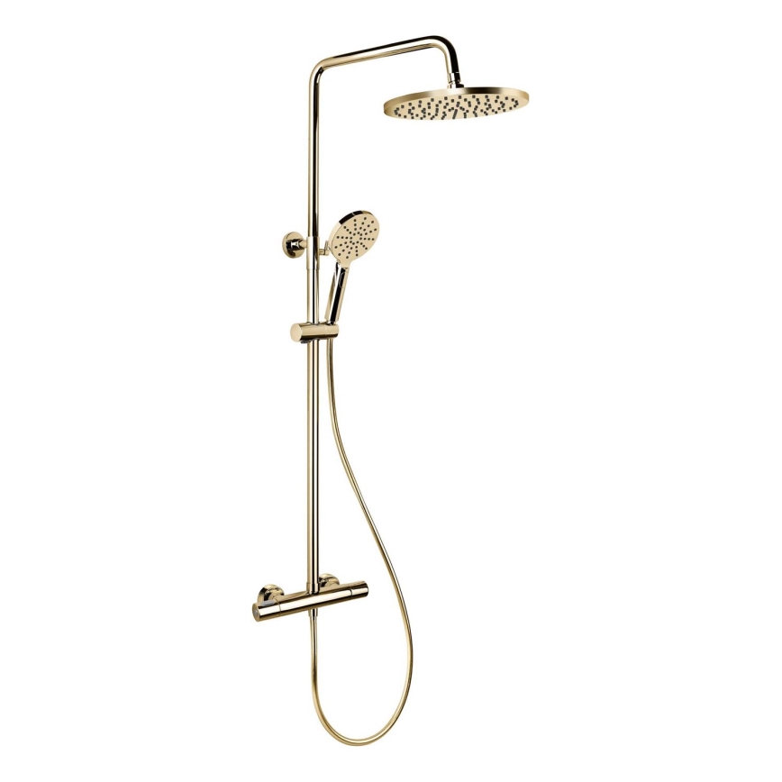 BATH DELUXE 31-120-08-64-00 - Dušas komplekts ar termostata jaucēju DRAGOR spīdīga misiņa