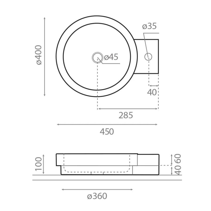 Bathco 00338 - Uz virsmas novietojama izlietne ICONO 40x45 cm akmens/bēšs