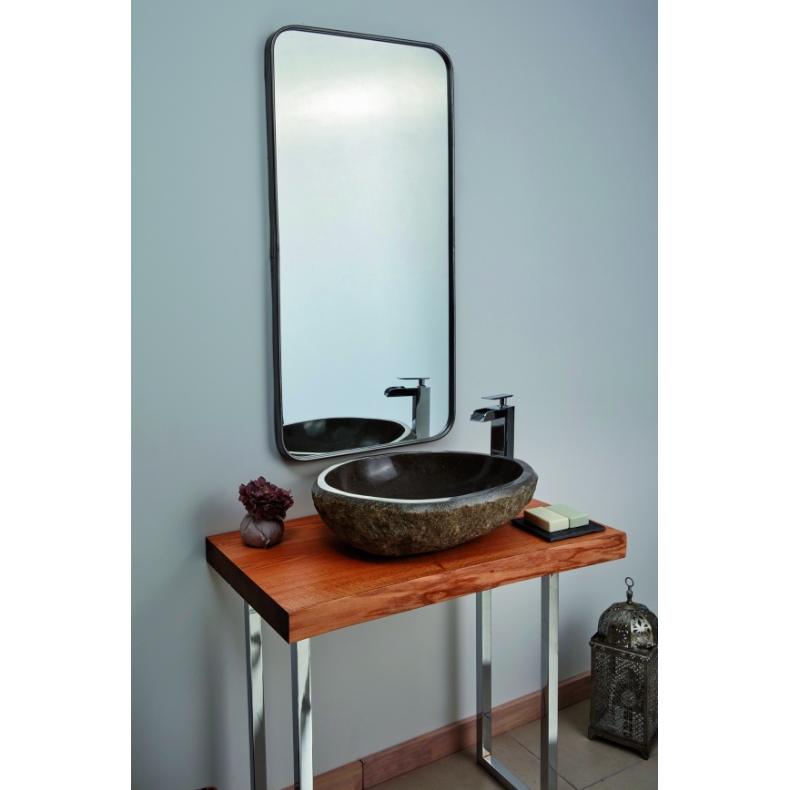 Bathco 00393 - Virsmā uzstādāma izlietne RIO 52x47 cm akmens/pelēka