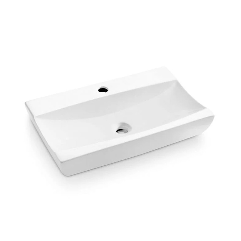 Bathco 0041 - Uzliekamā izlietne SARDINERO 61,5x37,5 cm porcelāns/balts