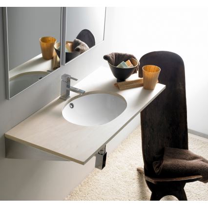 Bathco 0054 - Iebūvējama izlietne MODENA 43,5x38,5 cm porcelāns/balta