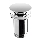 Bathco 0211 - Izlietnes aizbāžnis ar pārplūdi CLICK-CLACK, diametrs 6 cm, spīdīgs hroms