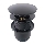 Bathco 0212NE - Izlietnes noteka bez pārplūdes CLICK-CLACK Ø 6 cm, matēta melna
