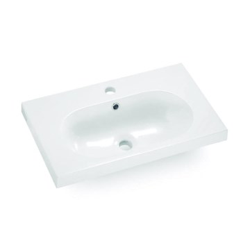 Bathco 0516 - Iebūvējamā izlietne ICE 60x35 cm sveķi/balta