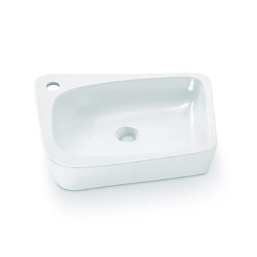 Bathco 4001 - Virsmas uzstādāmā izlietne ARAGON 50x40,5 cm porcelāns/balta