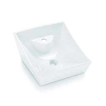 Bathco 4002 - Virsmas uzstādāma izlietne SORIA 40x41 cm porcelāns/balta
