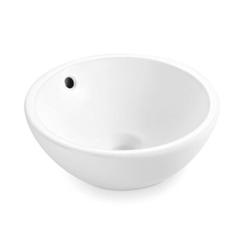 Bathco 4015 - Uz virsmas uzstādāma izlietne CASTELLON Ø 35 cm porcelāns/balta