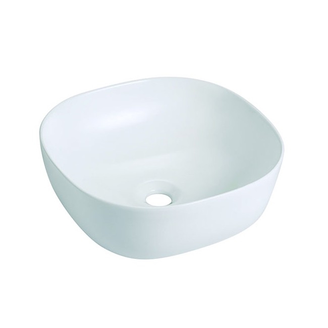 Bathco 4071 - OLEA uz virsmas uzstādāma izlietne 41x41 cm porcelāns/balta