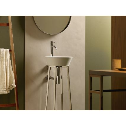 Bathco 4086 - Uz virsmas uzstādāma izlietne VOLTA, Ø 35 cm, porcelāns/balts