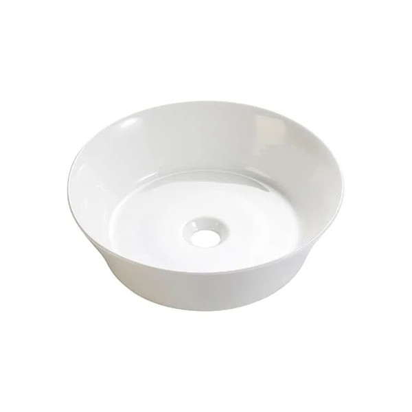 Bathco 4087 - VOLTA uz virsmas uzstādāma izlietne Ø 42 cm porcelāns/balts