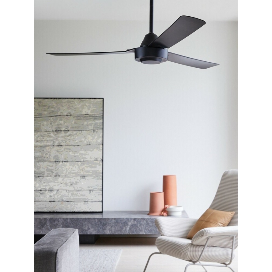 BAYSIDE 213017 - Griestu ventilators CALYPSO, melns, Ø 122 cm