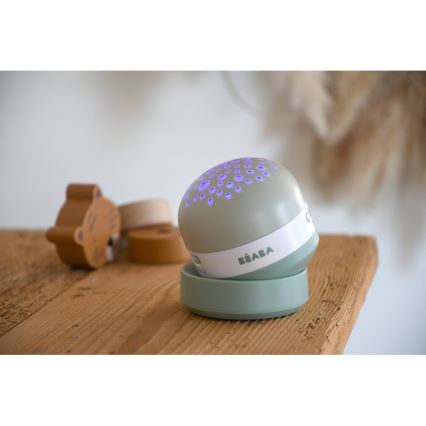 Beaba - PIXIE projektors ar melodiju, USB/5V, 1300 mAh, zaļš