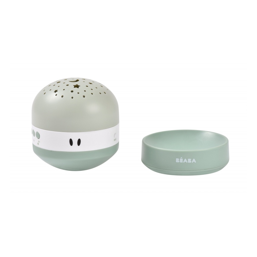 Beaba - PIXIE projektors ar melodiju, USB/5V, 1300 mAh, zaļš