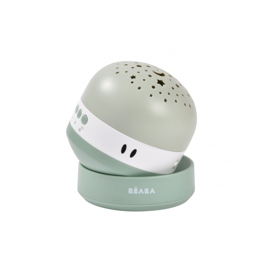 Beaba - PIXIE projektors ar melodiju, USB/5V, 1300 mAh, zaļš