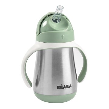 Beaba - Termokrūze ar salmiņu 250 ml zaļa