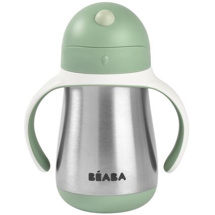 Beaba - Termokrūze ar salmiņu 250 ml zaļa