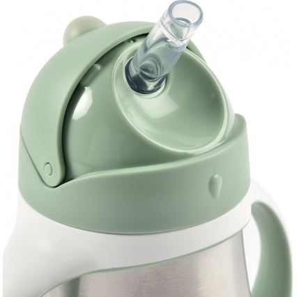 Beaba - Termokrūze ar salmiņu 250 ml zaļa