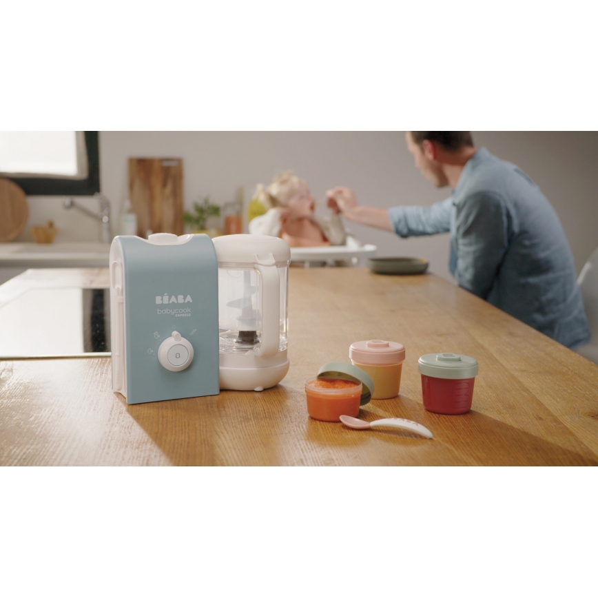 Beaba - Tvaicētājs 2in1 BABYCOOK EXPRESS, zils
