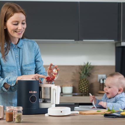 Beaba - Tvaicētājs 2in1 BABYCOOK NEO zila/balta