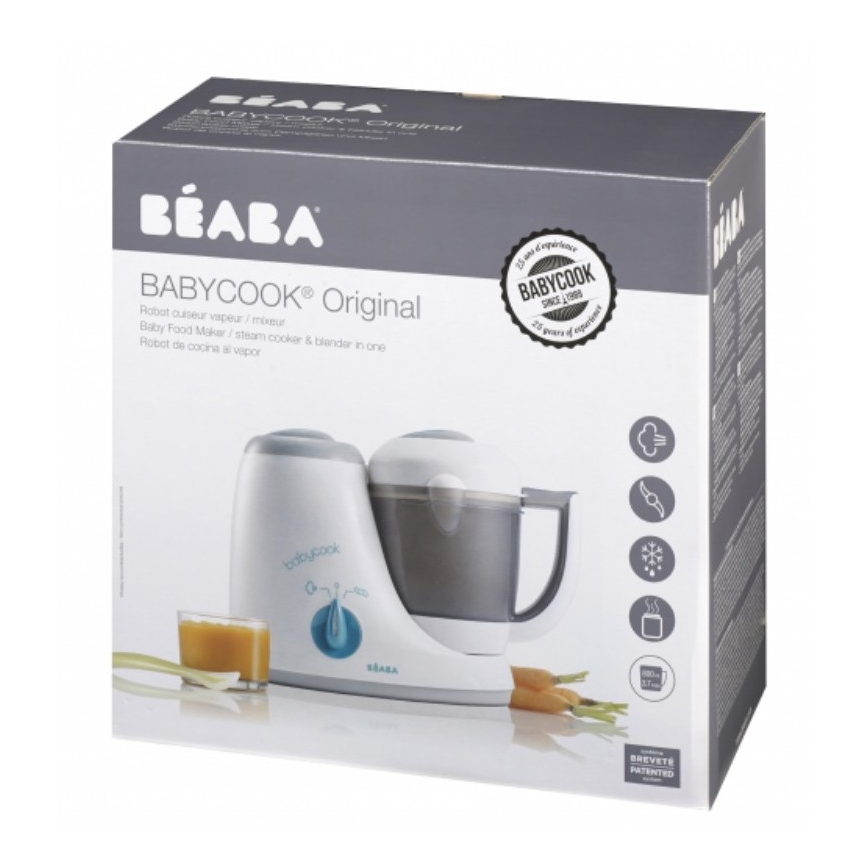 Beaba - Tvaika katls ar blenderi BABYCOOK ORIGINAL pelēka