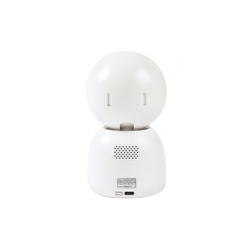 Beaba - Viedā uzlādējamā bērnu uzrauga ar ZEN NIGHT 720p monitoru, 5V, 4000 mAh, Wi-Fi, balta